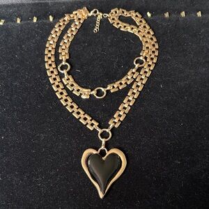 Gold Heart Pendant Necklace